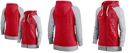 Nike Women's Red Los Angeles Angels In Pocket Gym Vintage-Like Full-Zip Hoodie